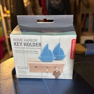 Kikkerland Home Harbor Nautical Blue Key Holder